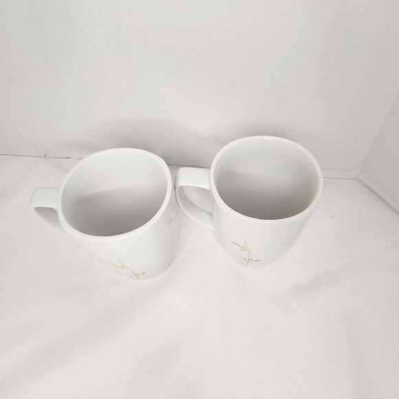 Corelle Coordinates Yellow Floral Porcelain Mugs Set Of 2 Kobe Pattern - Picture 3 of 4